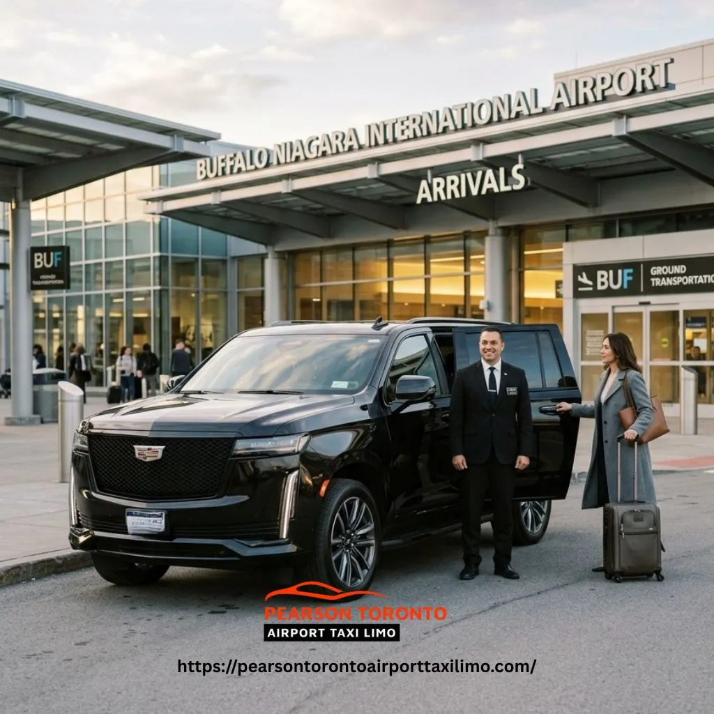 Black Cadillac Escalade SUV for Buffalo Niagara International Airport limo service