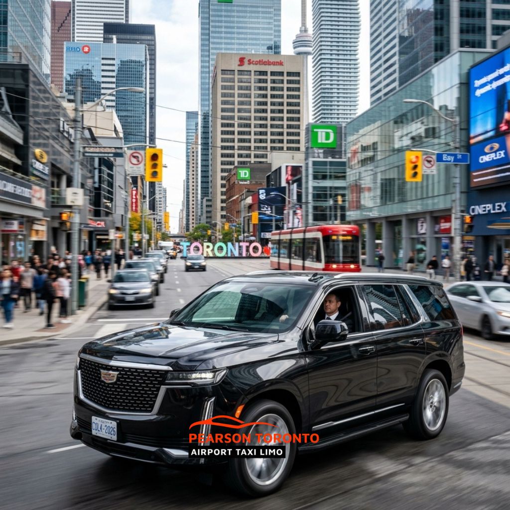 Livery car service Toronto with Cadillac Escalade chauffeur service Toronto luxury vehicle