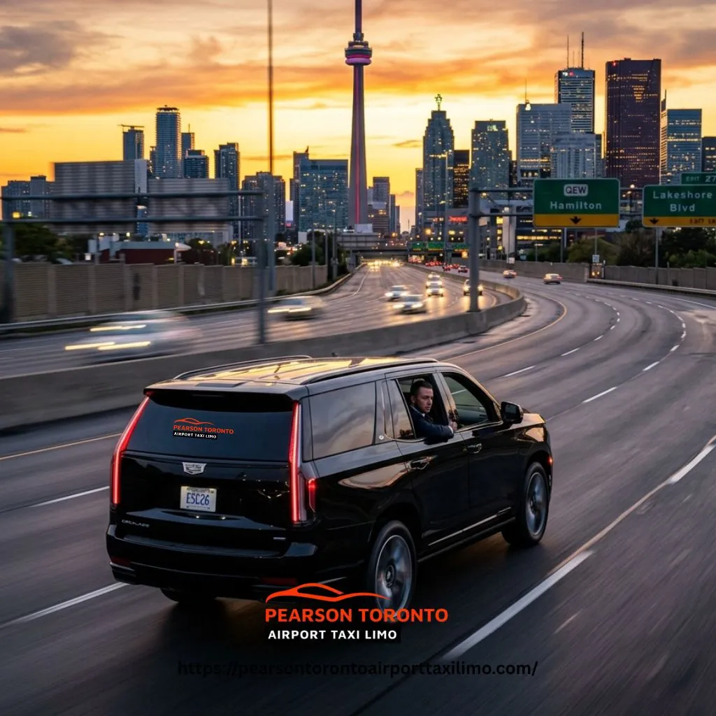 Long distance limo service from Toronto Cadillac Escalade highway travel luxury chauffeur Toronto