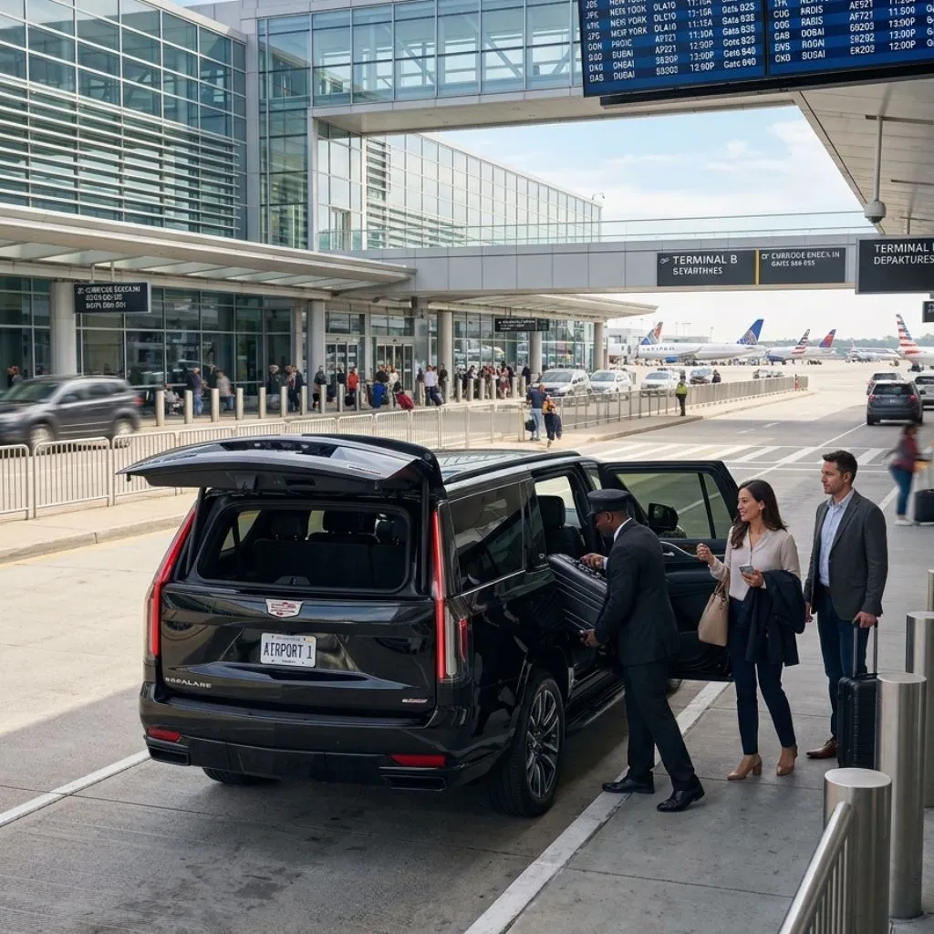 Airport limo service Amherstburg Cadillac Escalade SUV serving multiple airports from Amherstburg