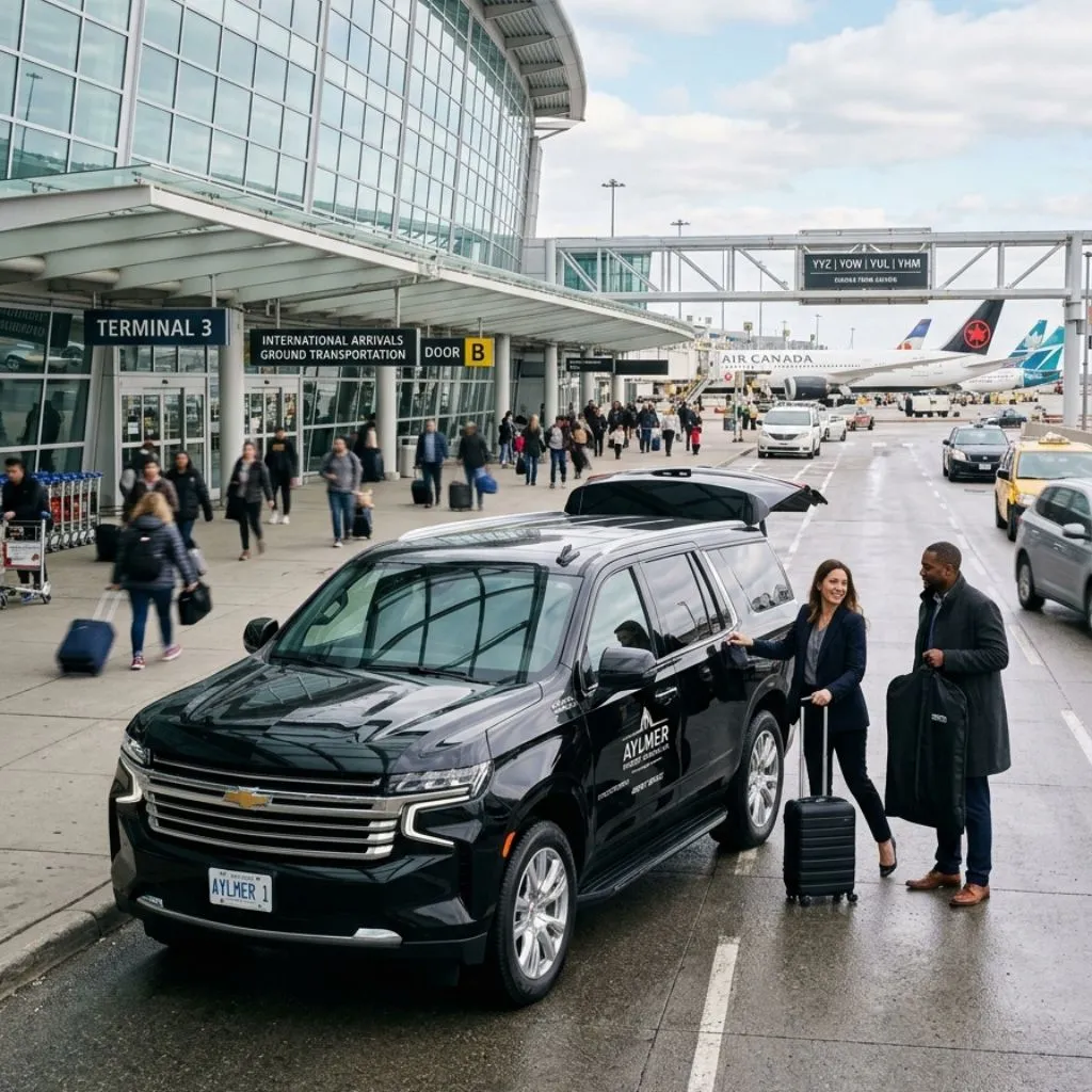 Airport limo service Aylmer with Chevrolet Suburban SUV serving major airports from Aylmer