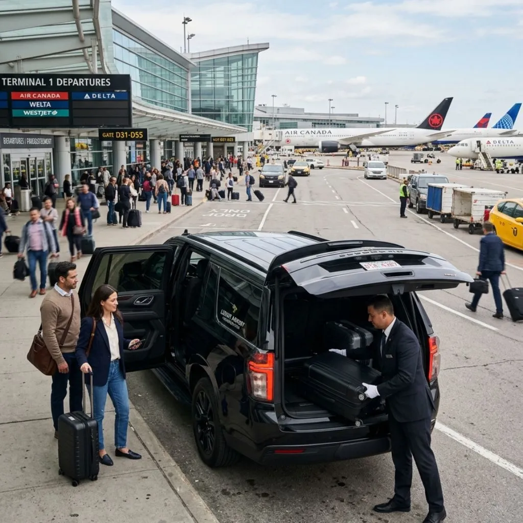 Airport limo service Brantford with Chevrolet Suburban SUV serving major airports from Brantford
