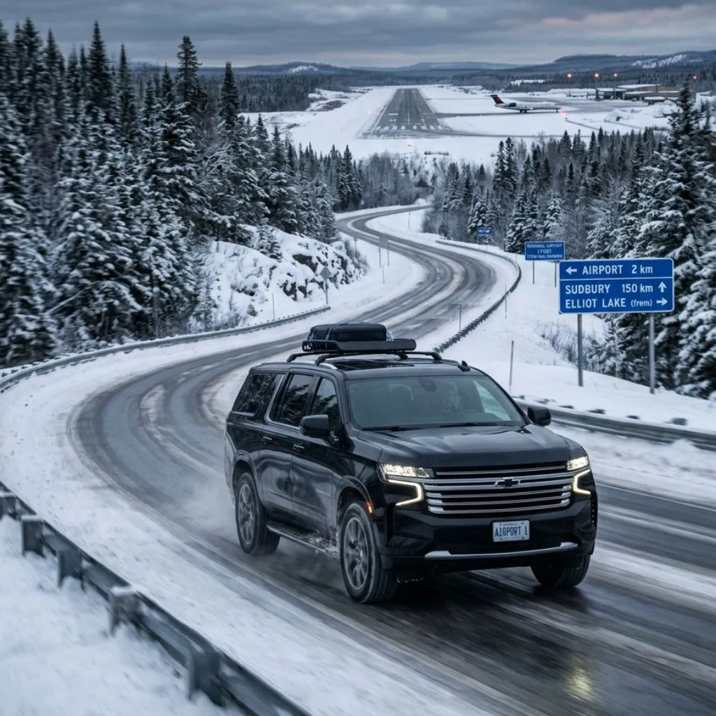 Airport limo service Eillot Lake with Chevrolet Suburban SUV serving major airports from Eillot Lake
