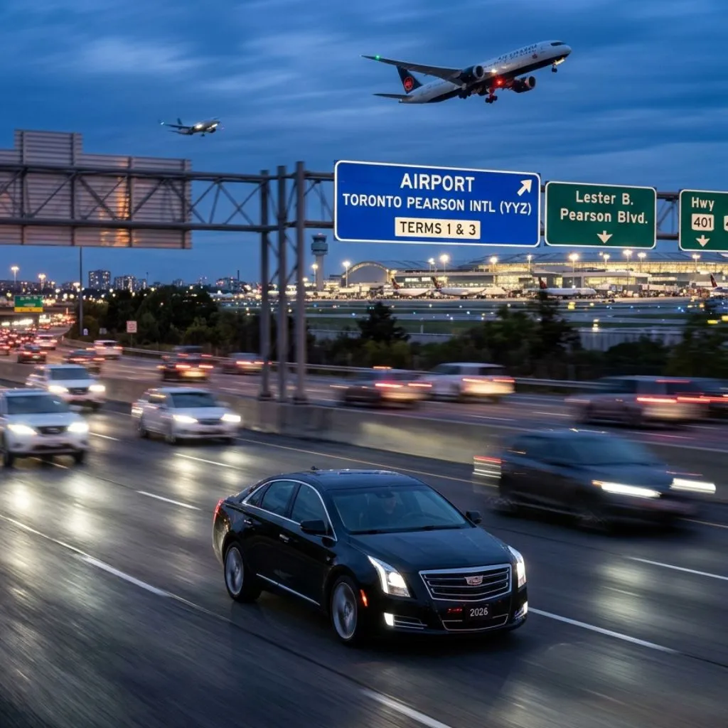 Airport limo service Fort Erie with Cadillac XTS Sedan serving major airports from Fort Erie