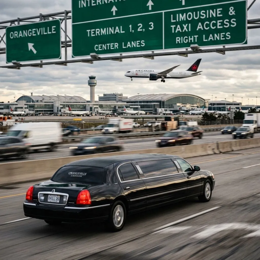 Airport limo service Orangeville Stretch Limo airport transportation from Orangeville