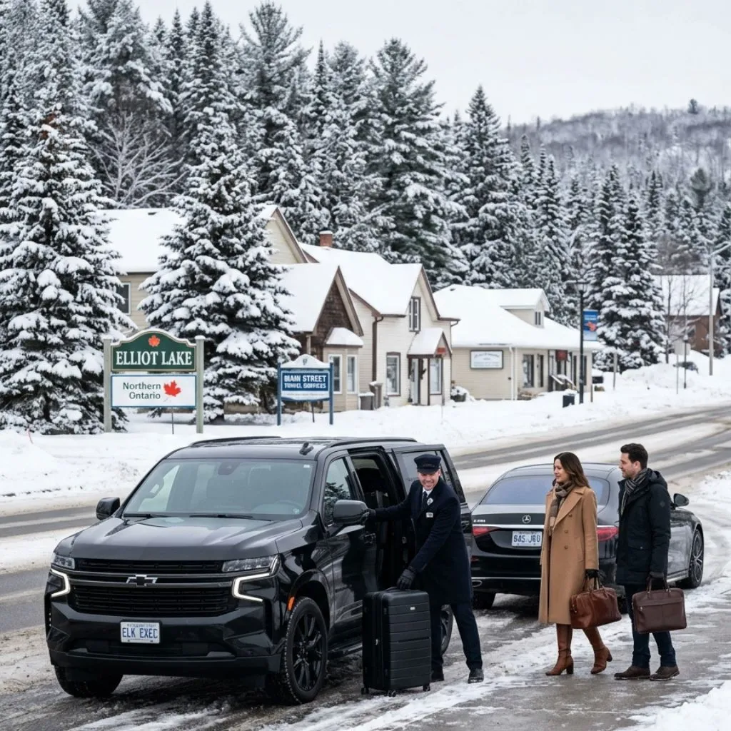 Eillot Lake Airport Limo premium sedan and Chevrolet Suburban SUV airport limo service Eillot Lake
