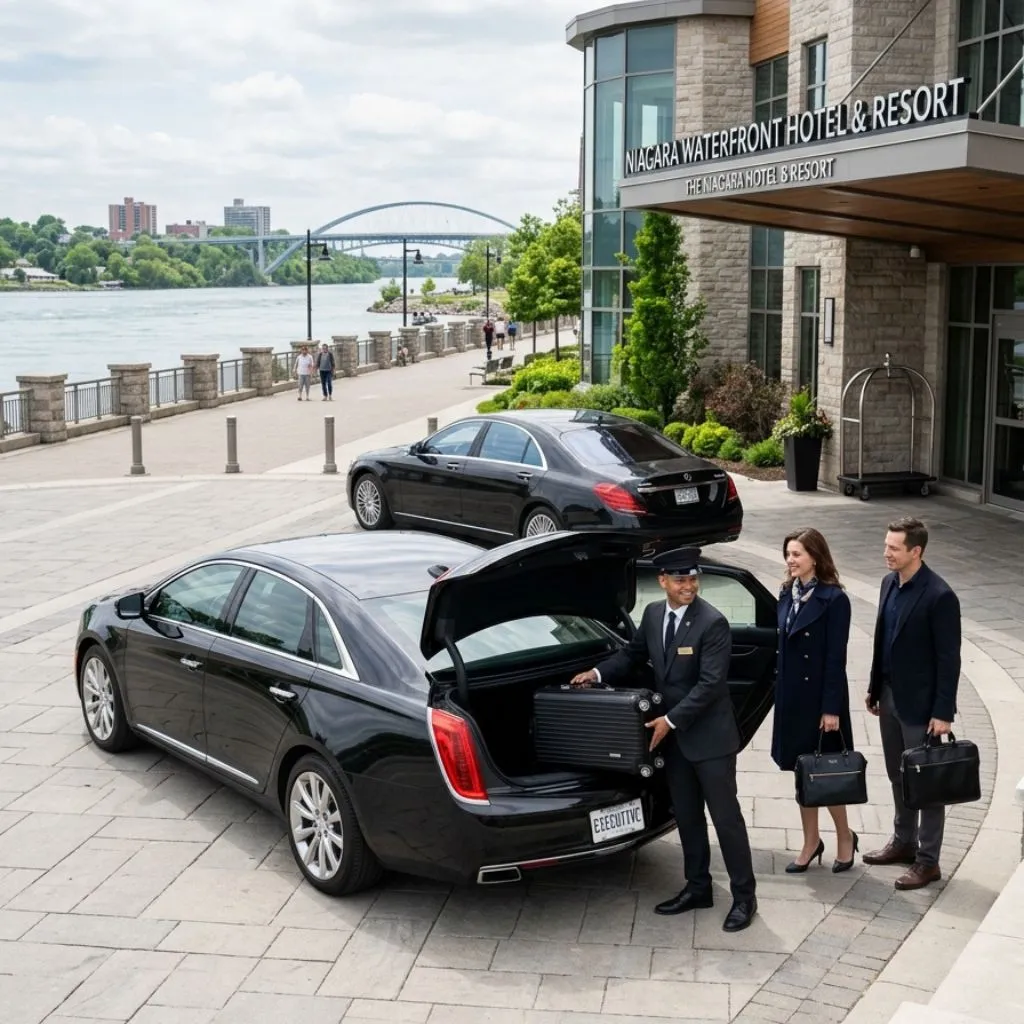 Fort Erie Airport Limo premium Cadillac XTS Sedan airport limo service Fort Erie