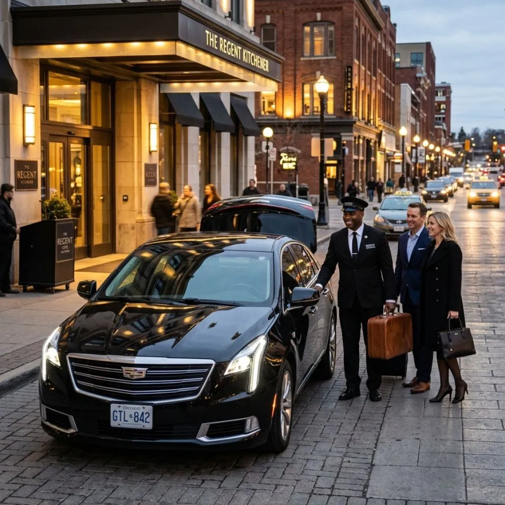 Kitchener Airport Limo premium Cadillac XTS Sedan airport limo service Kitchener