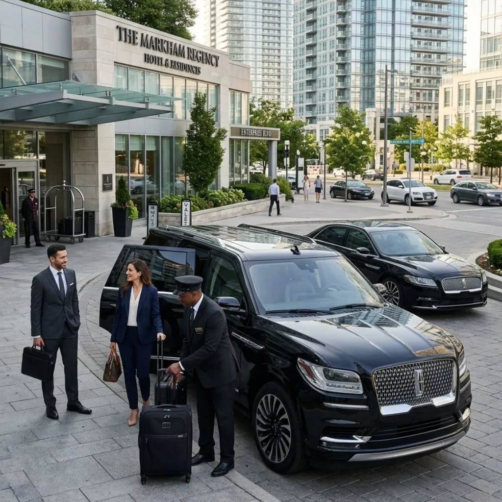 Markham Airport Limo premium sedan and Lincoln Navigator airport limo service Markham
