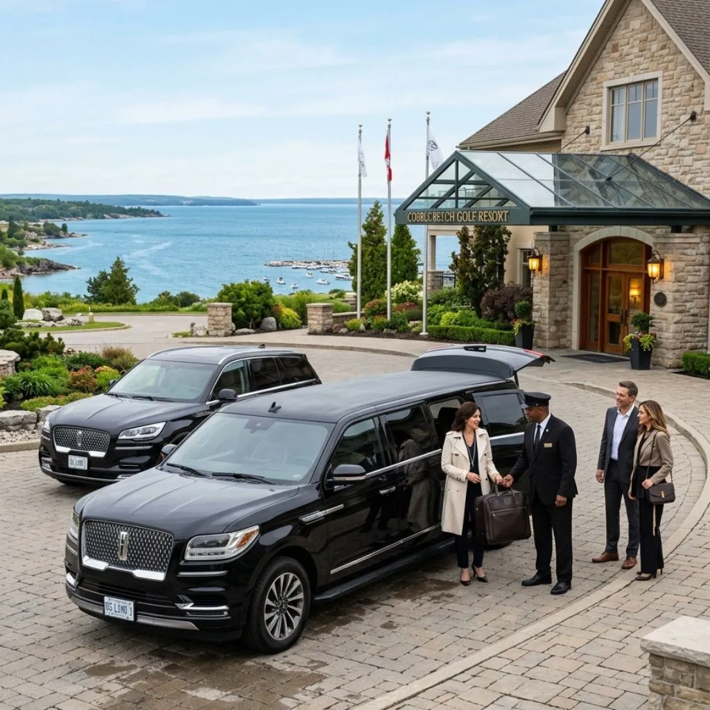 Owen Sound Airport Limo premium sedan and Lincoln Stretch Limo airport limo service Owen Sound