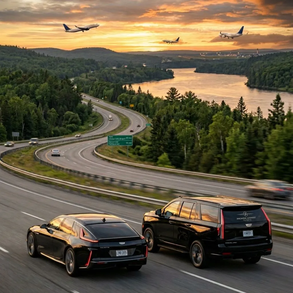 Airport limo service Petawawa Cadillac Escalade SUV and sedan serving airports from Petawawa