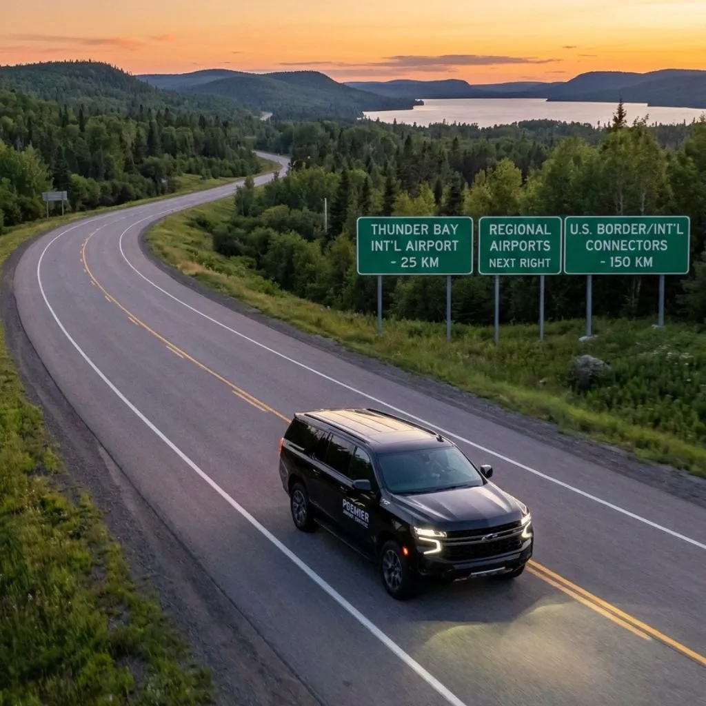 Thunder Bay Airport Limo Service Chevrolet Suburban serving multiple airports with Thunder Bay Airport Limo and Airport limo service Thunder Bay