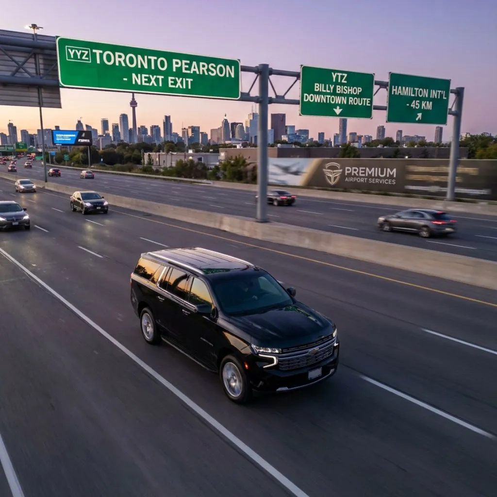 Vaughan Airport Limo Service Chevrolet Suburban airport transportation connecting major airports with Vaughan Airport Limo and Airport limo service Vaughan