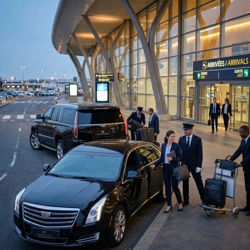 Paris Airport Limo Service Paris Airport Limo Airport limo service Paris black Cadillac XTS Sedan and SUV professional airport transfer service in Paris