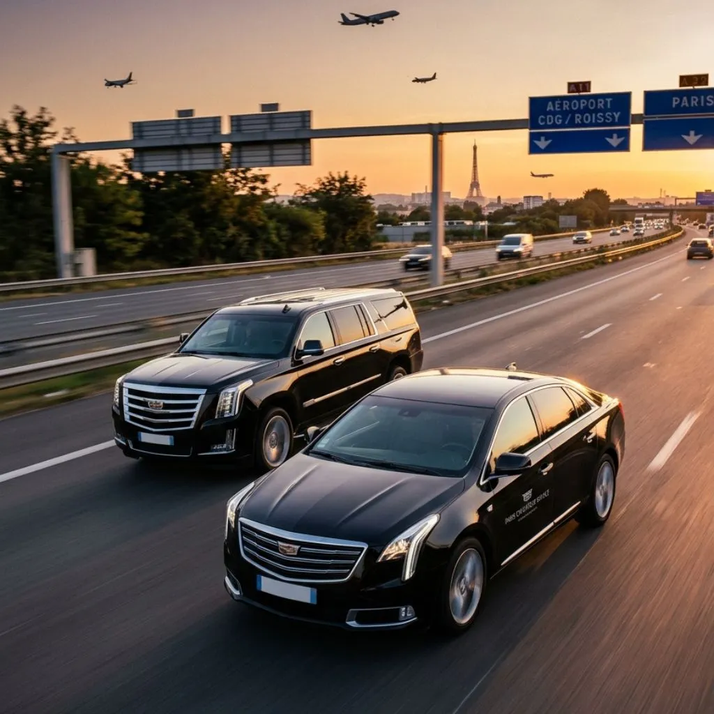 Paris Airport Limo Service Paris Airport Limo Airport limo service Paris Cadillac XTS Sedan and SUV serving airports from Paris